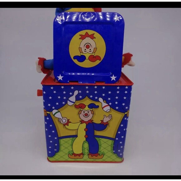 Vintage 1997, Schylling Original Jester Clown Jack In The Box Musical Pop Up Toy - Picture 4 of 9